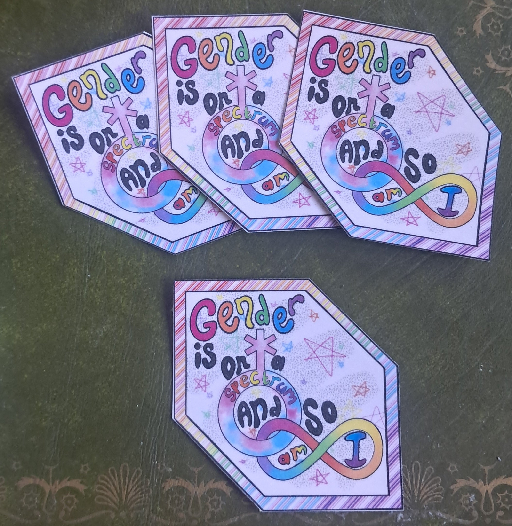 Autism gender sticker (glitter effect)