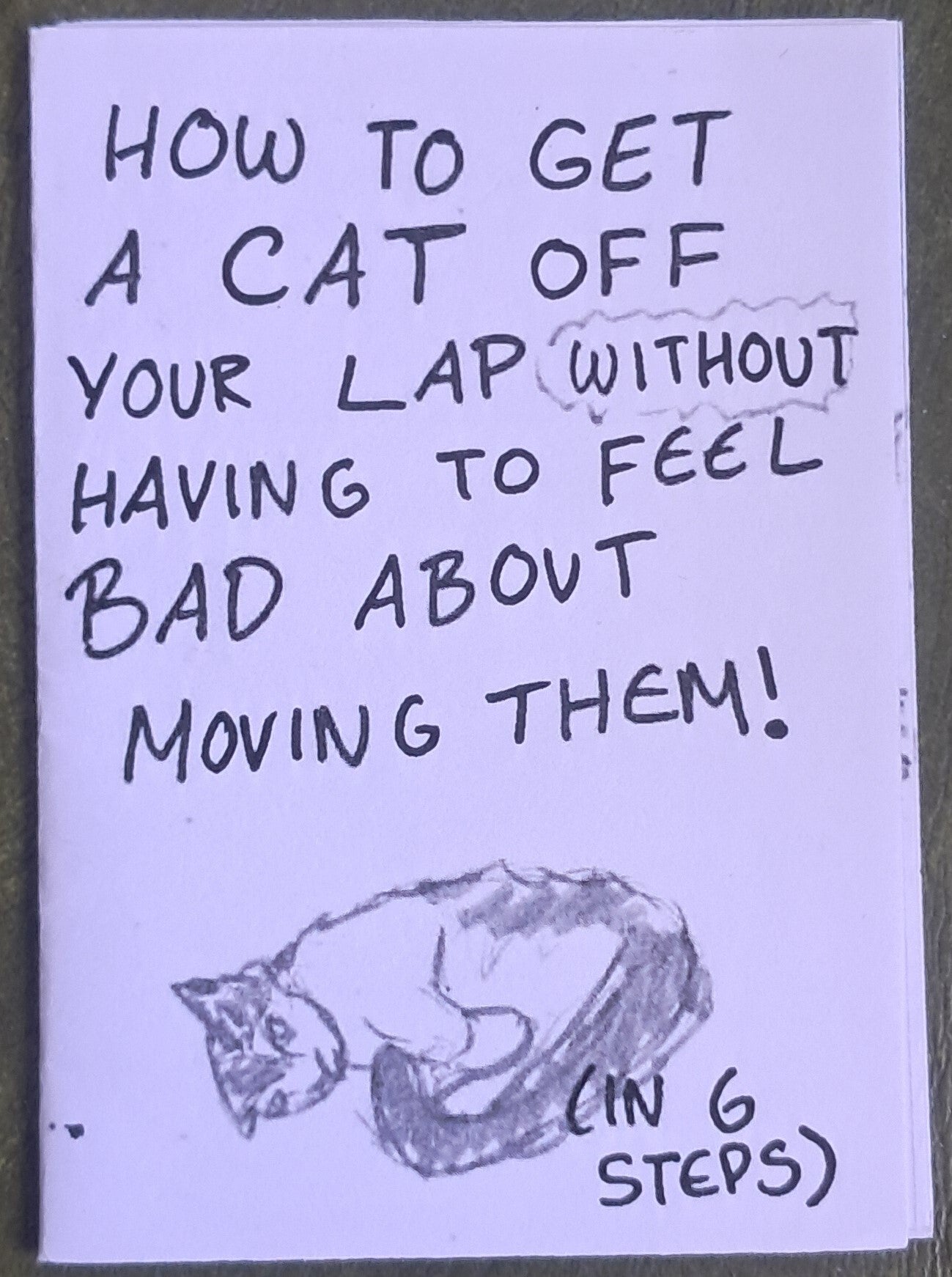 how to get a cat off your lap
