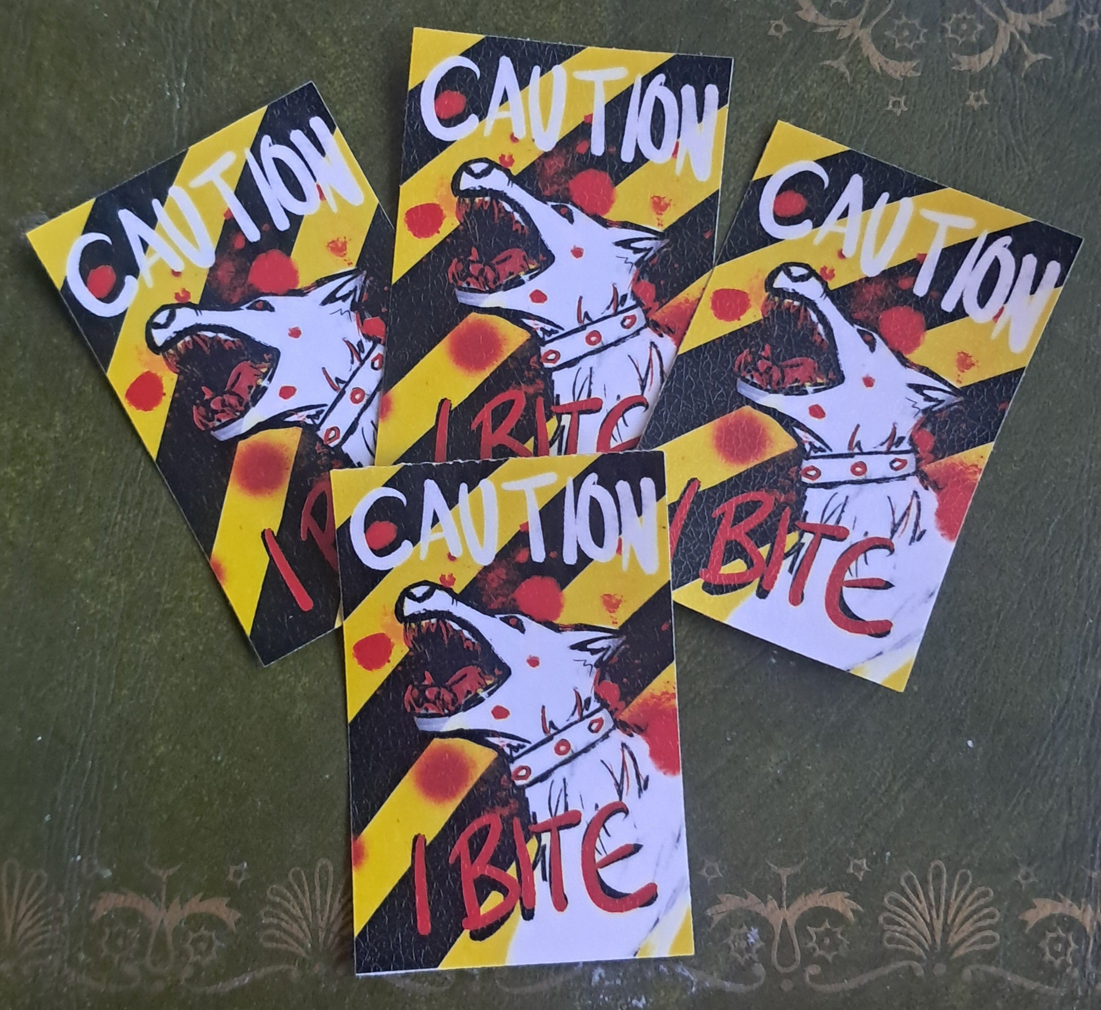 CAUTION I BITE (dog) sticker