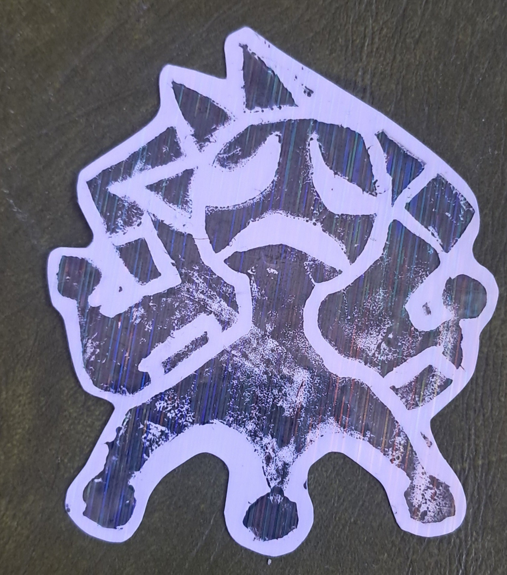 jester lino cut sticker