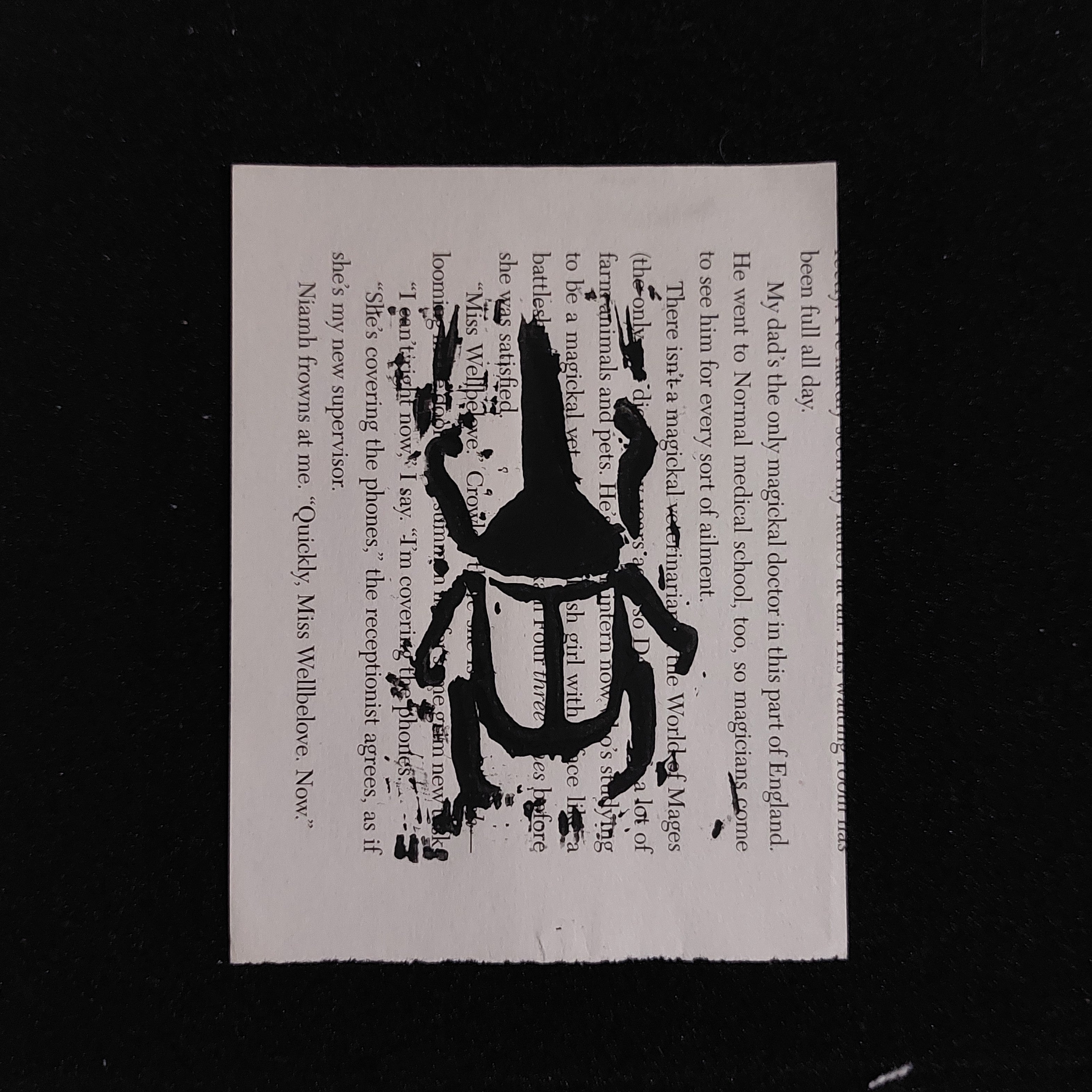 Beetle lino print