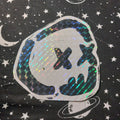 skull lino cut sticker